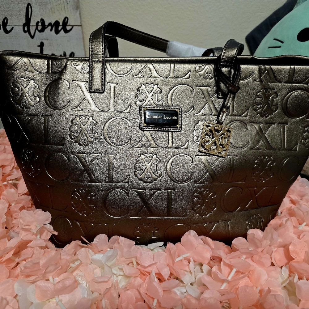 Christian Lacroix Metallic Bronze Tote